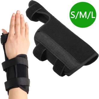 Duim Spica Pols Spalk Brace Polssteun Carpaal Tunnel Medische Polssteun Brace Ondersteuning Pads rechtsaf hand- / S