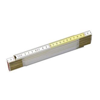 duimstok vouwmeter, 15 mm x 2 m, wit/geel