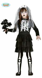 Duistere skelet bruid outfit voor meisjes - Verkleedkleding