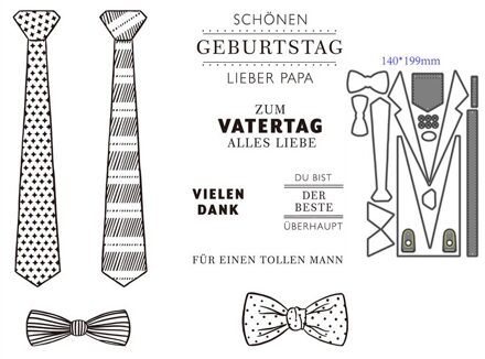 Duitse Woord 3D Lente Metalen Stansmessen En Scrapbooking Voor Papier Maken Verjaardag Embossing Kaart Craft Postzegels Set die