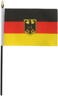 Duitsland met adelaar mini vlaggetje op stok 10 x 15 cm