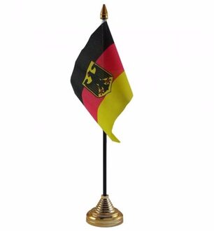 Duitsland met adelaar tafelvlaggetje 10 x 15 cm met standaard Multi