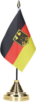 Duitsland met adelaar tafelvlaggetje 10 x 15 cm met standaard