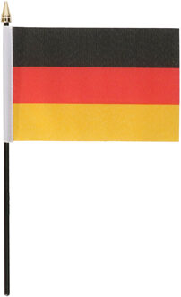 Duitsland mini vlaggetje op stok 10 x 15 cm