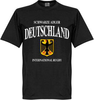 Duitsland Rugby T-Shirt - Zwart - XS