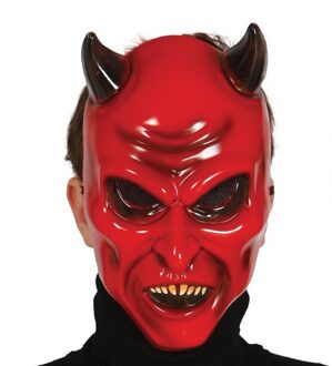 Duivel masker met hoorns voor volwassenen