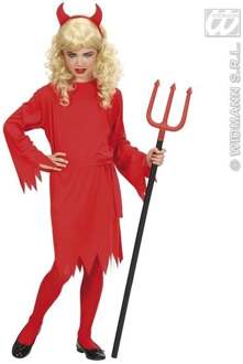 Duivel meisje kind kostuum Rood - Zalm