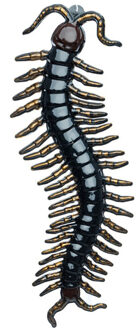 Duizendpoot 90 cm - ophangbaar - zwart - 1x - thema decoratie