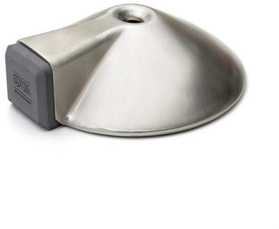 Dulimex 4x stuks deurstopper / deurstoppers roestvrij staal 8,5 x 8,5 x 2,6 cm