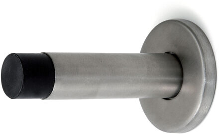 Dulimex Deurstopper/deurbuffer - 1x - 50 x 86mm - inclusief schroeven - RVS - wandmodel