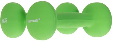 dumbbells neopreen 2 x 4 kg groen