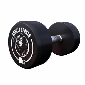 Dumbell - 10 Kg - Gietijzer (Rubber Coating) - Met Logo