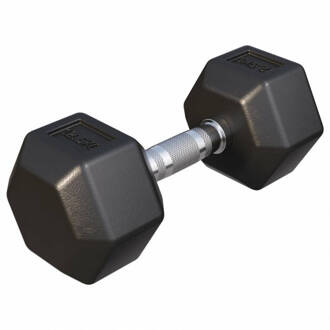 Dumbell - 12,5 Kg - Gietijzer (Rubber Coating) - Hexagon