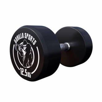 Dumbell - 12,5 Kg - Gietijzer (Rubber Coating) - Met Logo