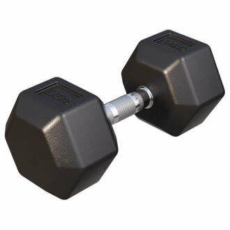 Dumbell - 17,5 Kg - Gietijzer (Rubber Coating) - Hexagon