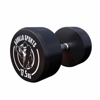 Dumbell - 17,5 Kg - Gietijzer (Rubber Coating) - Met Logo