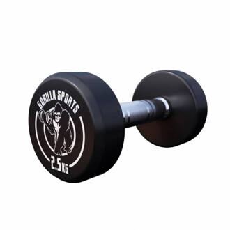 Dumbell - 2,5 Kg - Gietijzer (Rubber Coating) - Met Logo