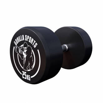 Dumbell - 25 Kg - Gietijzer (Rubber Coating) - Met Logo