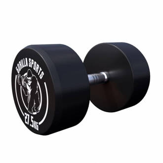 Dumbell - 27,5 Kg - Gietijzer (Rubber Coating) - Met Logo