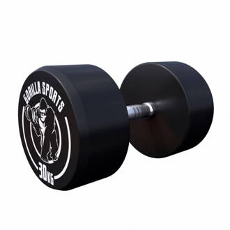 Dumbell - 30 Kg - Gietijzer (Rubber Coating) - Met Logo