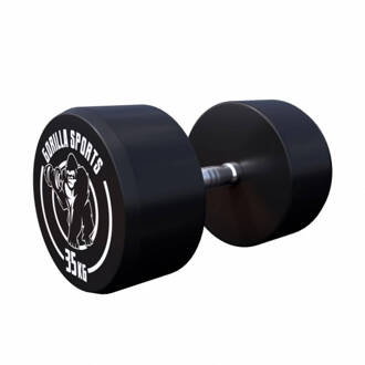 Dumbell - 35 Kg - Gietijzer (Rubber Coating) - Met Logo