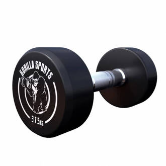 Dumbell - 37,5 Kg - Gietijzer (Rubber Coating) - Met Logo