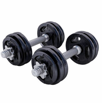 Dumbellset 30 kg Gripper Gietijzer Zwart