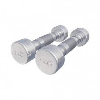 Dumbellset - Halterset - 2 X 1 Kg - Chroom