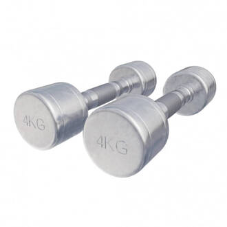 Dumbellset - Halterset - 2 X 4 Kg - Chroom