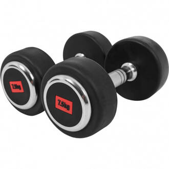 Dumbellset - Halterset - 2 X 7,5 Kg - Gietijzer (Rubber Coating)