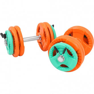 Dumbellset - Halterset - Gripper Gietijzer (Rubber Coating) - 30