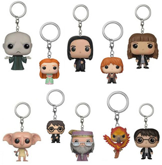 Dumbledore Dobby Hermione Voldemort Snape Ron Ginny Hedwig Vinyl Keychain Action Figure Collection Toys