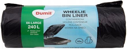 Dumil Kliko containerzakken 240L 10 st zwart