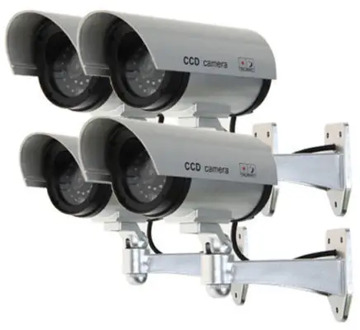 DUMMY FAKE DECOY CCTV SECURITY CAMERA WITH FLASHING LED INDOOR OUTDOOR