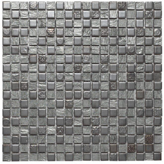 Dune Ceramic Mosaics Mozaiektegel 30x30cm Zoe 8mm Mat/glans Grijs 1916844 Grijs mat
