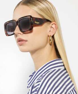 Dune London Accessories Dune Gigi Colourblock Gradient Lens Tortoise Sunglasses in Tortoiseshell Bruin - One Size