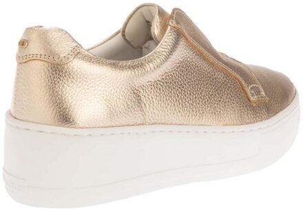 Dune London Dames/Dames Ethoss Leren Platform Trainers (Goud)