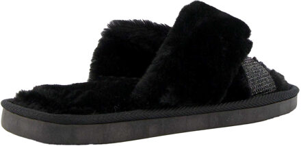 Dune London Dames/Dames Winta Diamante Bont Kruisschoenen (Zwart) - EU 38 / UK 5