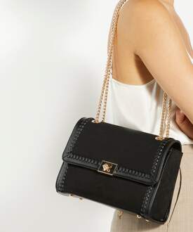 Dune London Dune Accessoires Diligently - Schoudertas met Ketting Handvat Zwart