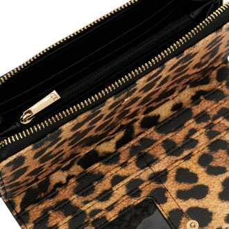 Dune London Dune Accessoires Krissyo - Leoparden Voering Tan Handtas Zwart