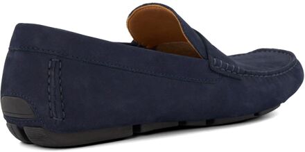 Dune London Dune Bradlay Suède Heren Blauwe Mocassinschoenen