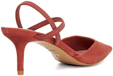 Dune London Dune Classical Leren Dames Schoenen In Koraal Perzik - EU 40.5 / UK 7