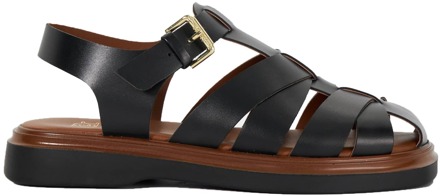 Dune London Dune Dames Lisherman - Platte Visser Sandalen Zwart - EU 39/ UK 6