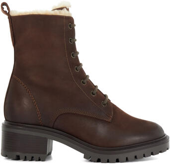 Dune London Dune Dames Paniz - Chunky Nepbont Gevoerde Boots Bruin