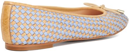 Dune London Dune Heights Leren Dames Blauwe Ballerina's - EU 38 / UK 5