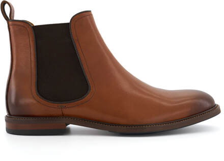 Dune London Dune Heren Kenmerkend - Kenmerkend - Slimme Chelsea Boots - maat Bruin
