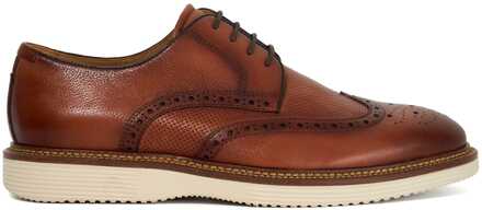 Dune London Dune Mannen Benidictus - Nubuck Veterschoenen met Brogue-details Bruin