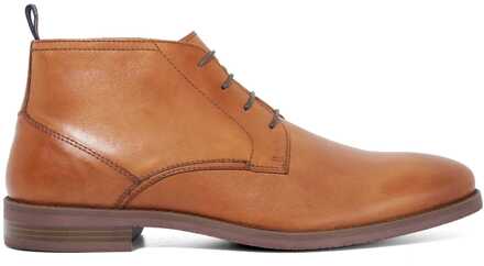 Dune London Dune Mannen Minato - Leren Veterschoenen voor de Enkel Bruin