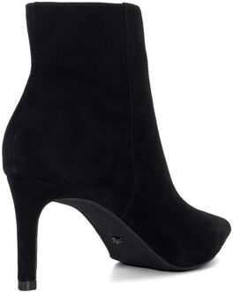 Dune London Dune Obsessively Dames Zwarte Suède Enkellaarzen Met Hak