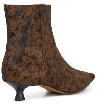 Dune London Dune Odore Leder Dames Tan Hoge Enkellaarsjes - maat Bruin